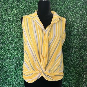 💛☀️MODERN STRIPPED HIGH-LOW BLOUSE ☀️💛